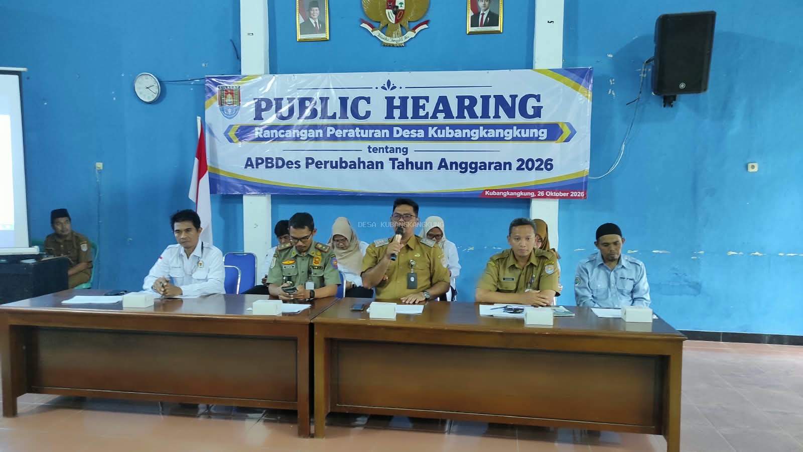 Public Hearing Rancangan Perdes Desa Kubangkangkung tentang APBDes Perubahan Tahun Anggaran 2026